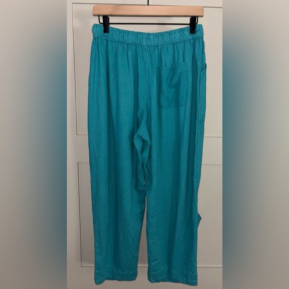 Free People Take Me With You Linen Pants NWOT Size S Color Blue - Picture 5 of 6